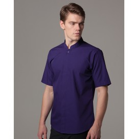Kustom Kit Short Sleeve Mandarin Collar Shirt 