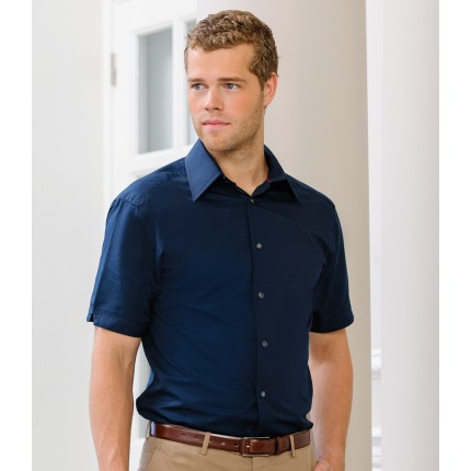 Russell Collection Short Sleeve Tencel® Fitted Shirt