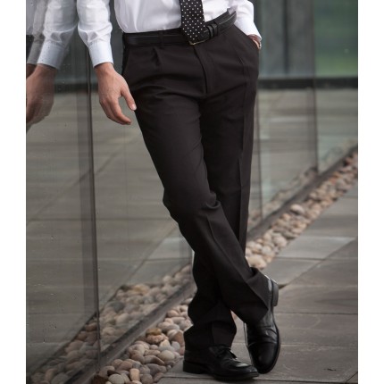 Henbury Single Pleat Polyester Trousers