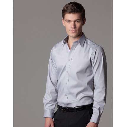 Kustom Kit Long Sleeve Contrast Premium Oxford Shirt