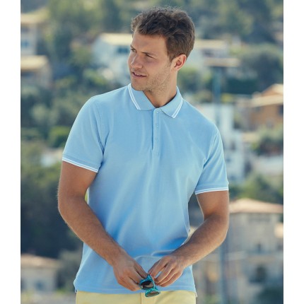Fruit of the Loom Premium Tipped Cotton Pique Polo Shirt